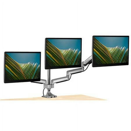 Mount-It! - Triple Monitor Desk Mount - Silver