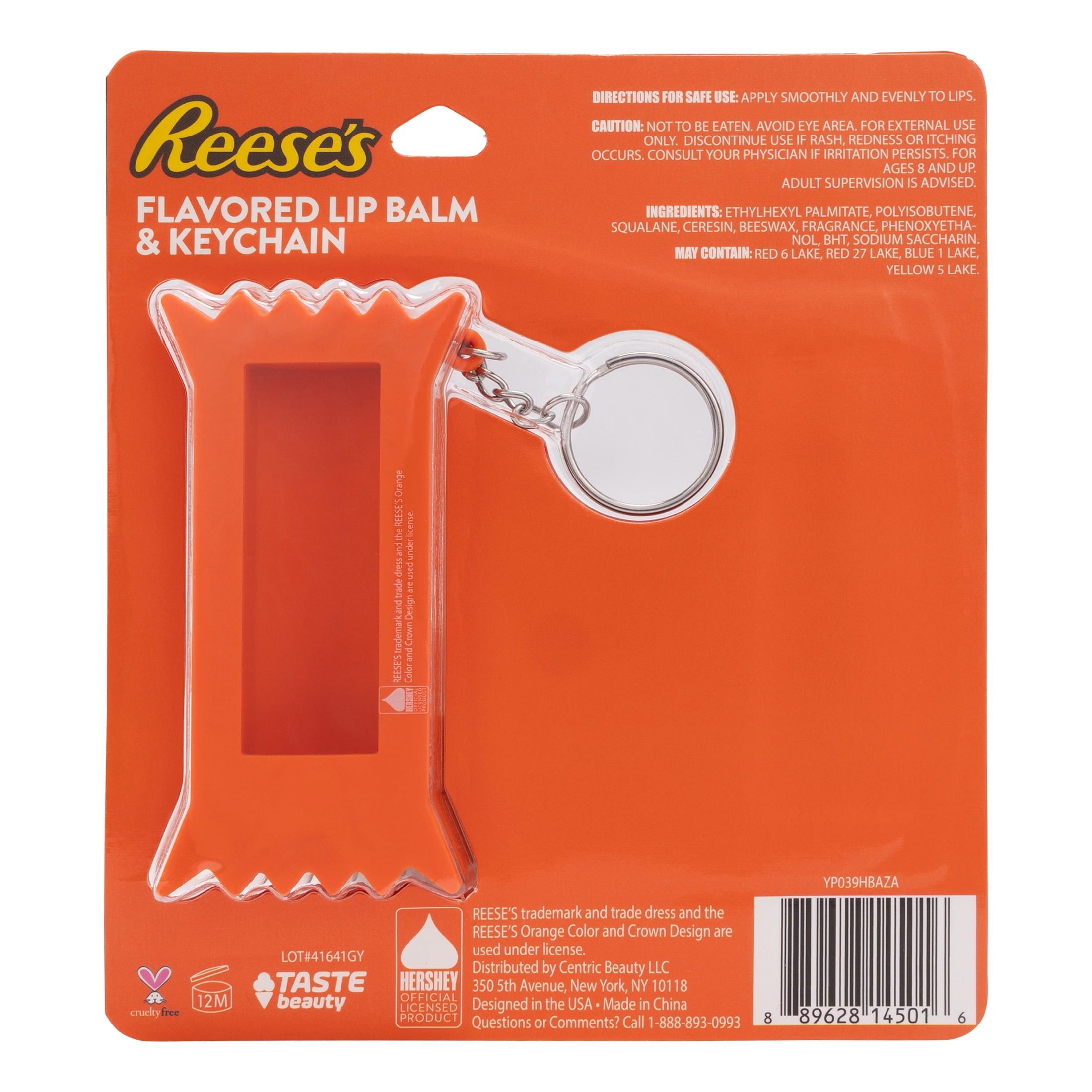 Reese's Lip Balm Keychain, 3.4g, Peanut Butter Cup Flavored