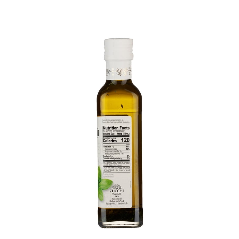 Zucchi Basil Infused Extra Virgin Olive Oil, Natural Flavor, Made