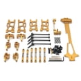 thumbnail image 2 of Front Rear Swing Arm RC Truck Steering Cup Link Rod Bearing Drive ShaftUpgrade Modified Kit Replacement for WLtoys 144010 144001 Gold, 2 of 6