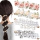 thumbnail image 1 of Varmdukke 4 Piezas Lazos para el Cabello en Espiral con Cuentas de Rosa 2 Estilos Cordón para teléfono Soportes para Cola de Caballo para Mujeres Elegantes Bobinas de Goma para el Cabello Accesorios p, 1 of 1