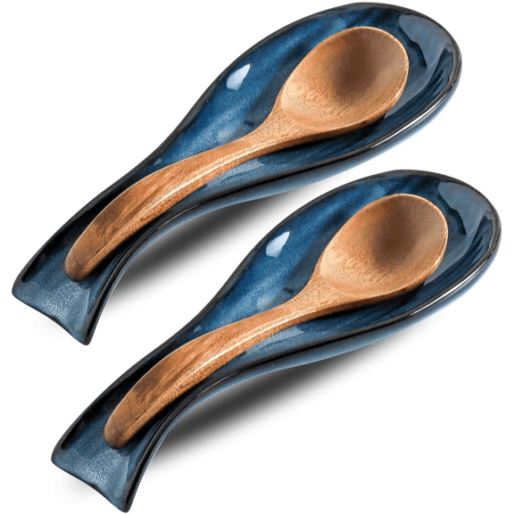 Ceramic Spoon Rest for Stove Top,Large 8.7 Inch Spoon