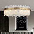 thumbnail image 3 of FETCOI Luxury LED Crystal Glass Pendant Lamp Luxury Chandelier Lighting Fixture Ceiling Light (12-Light), 3 of 9