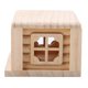 thumbnail image 4 of Casa de hámster plana, 1 cabaña de madera natural para hámster, casa de madera para ratas, optimizada para la excelencia, 4 of 10