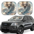 thumbnail image 1 of Balery Cool Cloud White Dragon Parasol para parabrisas de coche de 2 piezas | Parasol plegable para parabrisas delantero de coche para la mayoría de sedanes-Large, 1 of 6