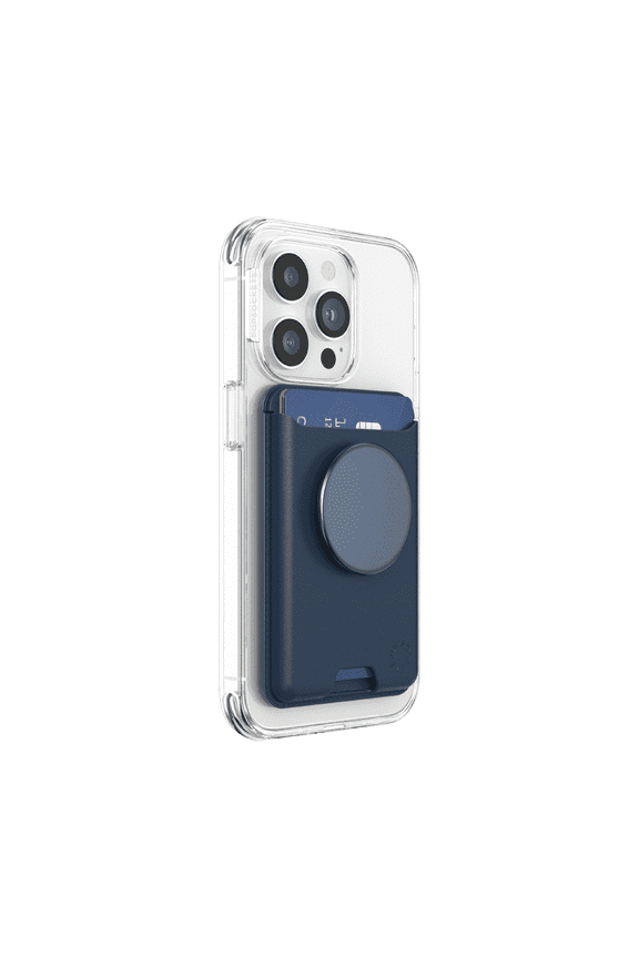 Phone Wallet for MagSafe, Phone Card Holder with Grip, Navy Blue - Navy