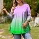 thumbnail image 5 of Camiseta de Cuello Redondo de Manga 3/4 de Impresión Casual para las Mujeres Camiseta de Cuello Redondo de Manga Larga de Tamaño Grande para las Mujeres, 5 of 6