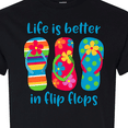 thumbnail image 4 of Inktastic Life is Better Flip Flops T-Shirt, 4 of 5