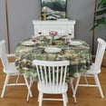thumbnail image 2 of Forest Camo Branches Leaves Pattern Round Tablecloth 60"x60",Wrinkle Wipeable Table Cloth for Kitchen Dining Room Picnic Patio Party, 2 of 6