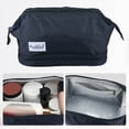 thumbnail image 3 of Makeup Bag Cosmetic Travel Bag Waterproof Toiletry Bag for Women Nylon Dark Blue 27.5x19x15cm, 3 of 6