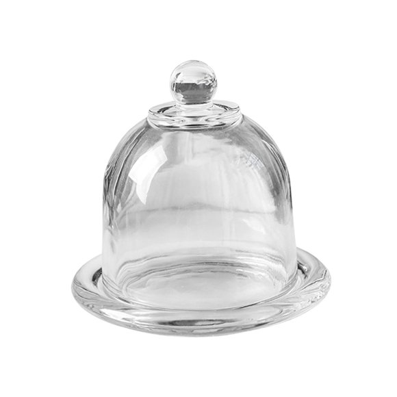 ZheElen Cake Serving Tray with Glass Cake Plate for transparent glass to give Festive Party Kitchen round edge