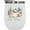 White, variant on Snow Place Like Home Pun Quote with Winter Cabin in the Woods Art Merch Gift, White 12oz Wine Tumbler