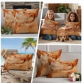 thumbnail image 5 of Marble Burnt Orange Outdoor Waterproof Pillow Covers, Modern Abstract Ink Painting Luxury Decorative Square Throw Pillowcase Sofa Cushion Sham for Patio/Couch/Chair, 24"x24" 2 Pack, 5 of 8