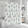thumbnail image 5 of Daisy Shower Curtain Set - Standard 72" x 72" Washable Bathtub Curtain with 12 Hooks, Spring Eucalyptus Leaves Flowers Botanical Country Waterproof Fabric Stall Shower Curtains for Bathroom Décor, 5 of 6