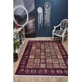 thumbnail image 2 of Lobzenica Burgundy Medallion Polyester Area Rugs for Living Room Washable Rugs Boho Moroccan Area Rug Soft Geometric Bohemian Carpet Distressed Indoor Rug for Bedroom Dining Room Office Nonslip Rug, 2 of 9