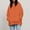 Orange, variant on Dasayo Dressy Hoodies for Women Beige Plus Size Long Sleeve Casual Solid Pocket Hoodies Ladies Blouses L
