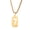 Gold, variant on Lucky Number 7 Necklace for Men Women Square Pendant Silver Gold Plated Stainless Steel Simple Personalized Statement Chain Cool Jewelry Silver