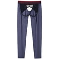 thumbnail image 3 of TANBOM Men's Nylon Thermal Pants Open Crotch Stylish Design with Mesh Butt for Comfort Warmth Elasticity Breathability DarkGrey M, 3 of 6