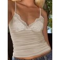 thumbnail image 3 of Tops for Women Sexy- Tank Tops - Y2K Bralette Spaghetti Strap Undershirts Slim Going Out Top White M, 3 of 6