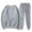 Gray, variant on Dxzfnsa Mens Sweat Suits Sets Men's Drawstring Sweatpants Round-Neck Long Sleeve Sweatshirts Casual Loose Solid Color Sets 2 Piece Warm Up Sweatsuits