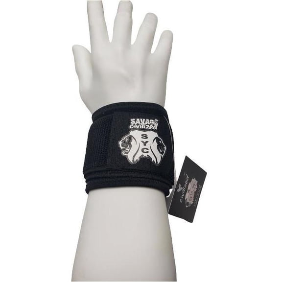 SYC Apparel Wrist Wraps, Men & Women, Black, Free Size, Adjustable