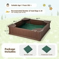 thumbnail image 2 of Gymax Kids Outdoor Sandbox 48.5'' x 48.5'' x 12.5'' Large HDPE Sandpit with Oxford Cover Brown, 2 of 10