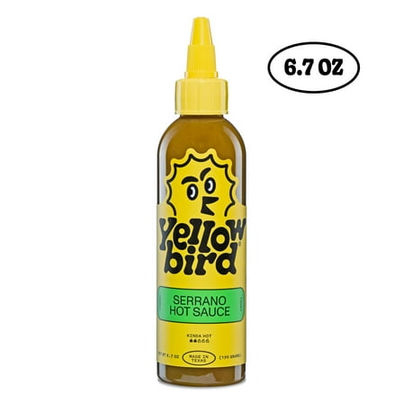 Yellowbird Serrano Hot Sauce, 6.7 oz