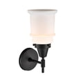 thumbnail image 2 of 447-1W-BK-G181 Innovations Lighting Canton - 1 Light Wall Sconce-12.5 Inches Tall and 6 Inches Wide-Matte Black Finish-Matte White Glass Color, 2 of 3