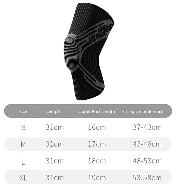 Rodillera Talla Única Protector de Rodilleras para Montañismo Correr (L Negro) Ehuebsd Para estrenar