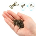 thumbnail image 4 of 50pcs Sewing Hook and Eye Closure for Clothing Bra Jacket Hooks Replacement Sewing Craft, Bronze, 4 of 6