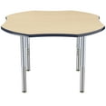 thumbnail image 3 of ECR4Kids 48in Clover Everyday T-Mold Adjustable Activity Table Maple/Navy/Silver - Super Leg, 3 of 8