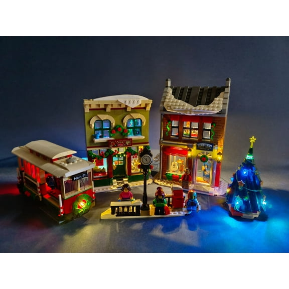 Brickstars LED Lighting Kit for Lego Holiday Main Street 10308 (Not Include the Building Set)