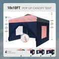thumbnail image 4 of Alpha Joy 10'x 10' Instant Canopy Outdoor Ez Up Outdoor Canopy Shelter Tent with 4 Side Walls, Flag, 4 of 8