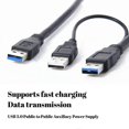 thumbnail image 3 of Speziell Entworfenes Micro USB Cable Fr Desktop Or Mobile Computer, USB 3.0 Dual A-Mikrokabel Mit Zustzlicher Stromversorgung, Kompatibel Mit, 3 of 5