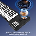 thumbnail image 4 of Mistaha Piano Électronique Portable 88 Touches en Silicone avec 15 Timbres et 9 Rythmes, Touches Blanches, Câble de Charge USB et Instructions Incluses, 4 of 6