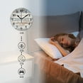 thumbnail image 4 of Battery Operated Analog Wall Clocks Non-Ticking Silent Modern Clock Decorative for Home,Office-White And Light Brown Wood Wall Background(10inch), 4 of 4