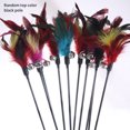 thumbnail image 2 of Maoww Pet Teaser Plastic Long Handle Teasing Rod Stick Feather Bell Interactive Pet Toy, Black, 2 of 7