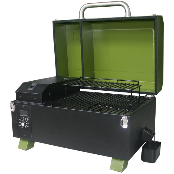 Buffalo Outdoor PWPG256 Portable Electric Start Wood Pellet Grill, Green