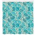 thumbnail image 3 of Ambesonne Antique Shower Curtain, Paisley Blue Flowers, 69"Wx70"L, Aqua Teal, 3 of 5