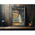 thumbnail image 4 of Cute Ghost And Vending Machine Poster Print, Halloween Poster, Poster For Halloween, Wall Art Halloween, Ghost Wall Décor, 4 of 5