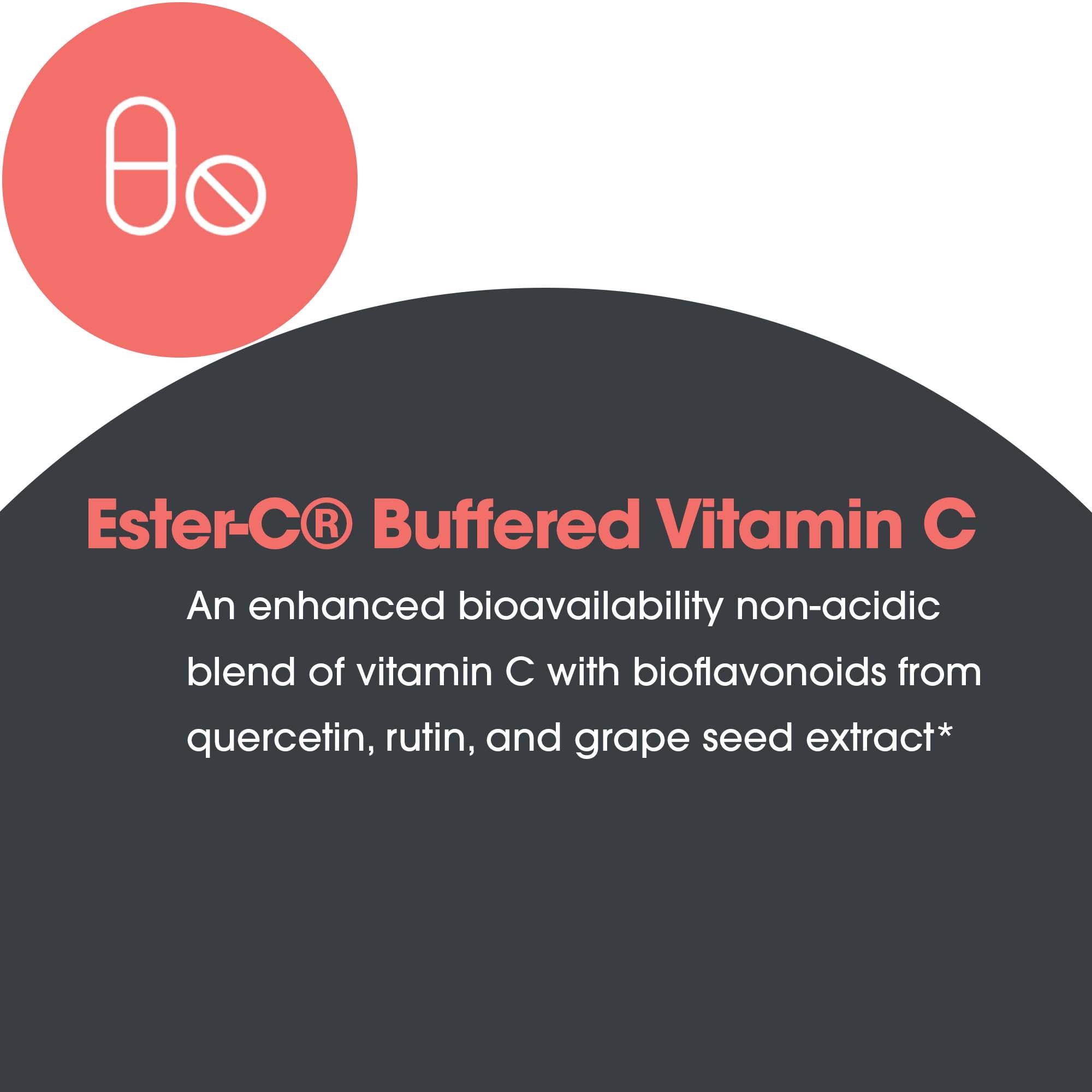 ARG Esterol Ester C - Delivers 1.35 g Vitamin C - Buffered Vitamin C with Bioflavonoids & Quercetin - Immune & Antioxidant Support - 200 Servings - 200 Capsules
