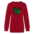 thumbnail image 4 of Chandail en Molleton Oversize 2023 pour Femmes Chemises Unies Col Rond Manches Longues Hauts Blouse Imprimée Coupe Ample Hauts pour Femmes, 4 of 5