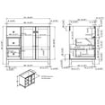 thumbnail image 3 of Design House 547034 Shorewood Unassembled 2-Door 2-Drawer Vanity without Top, 36", Espresso, 3 of 13