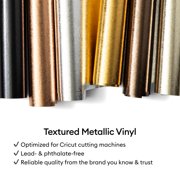 Cricut® Premium Vinyl™ – Textured Metallic Sampler, Dark Metals - Permanent, Sampler
