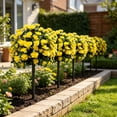 thumbnail image 4 of PoyoKee Fake Flowers, 2pcs No Watering Ground Stake Artificial Flowers for Outdoors, No-Fade Faux Fake Plants for Porch Garden Room Decor, 22 inch, 4 of 8