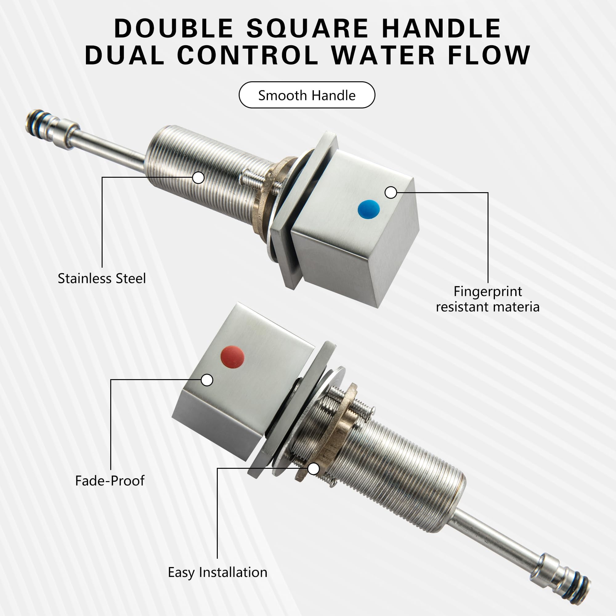 Roman Tub Faucet Brushed Nickel Deck Mount Bathtub Set 2 Handle High Flow Waterfall 3 Hole