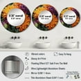 thumbnail image 4 of Designart "Orange Purple Mums In Bloom Bold Blossoms" Floral Rund Mirror For Wall Decor - Large Orange Round Print Mirror - Round Traditional Mirror 23" x 23" Inch - Wall Mounted Round Large Mirror, 4 of 5