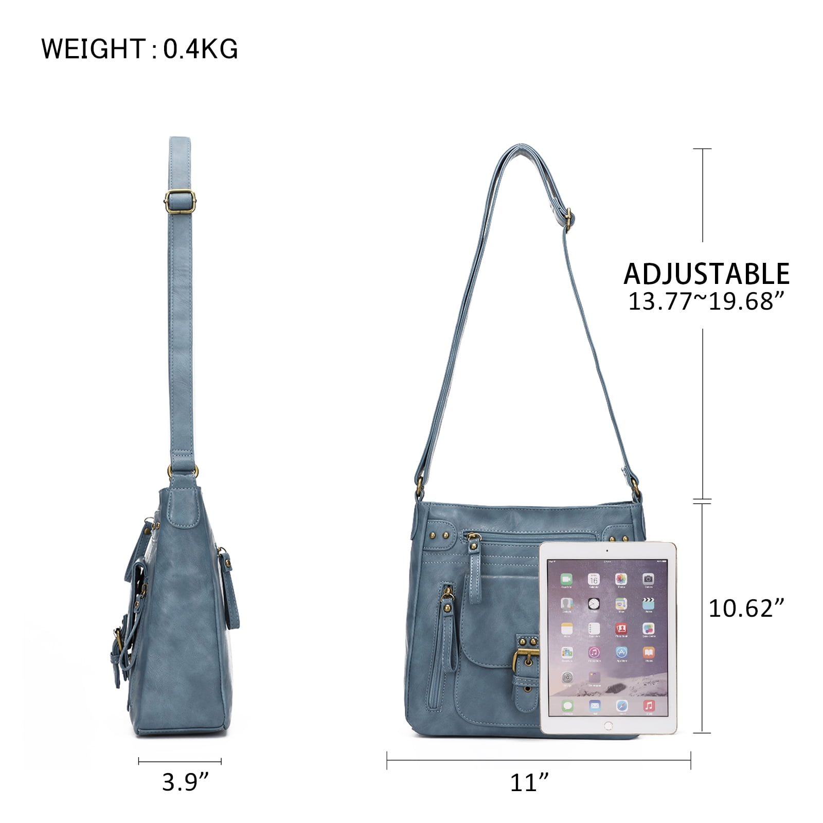 KL928 Medium Crossbody Purses for Women Handbag Leather Crossbody Shoulder Bags with Multi Pockets