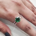 thumbnail image 6 of Hexagon Emerald Ring, 925 Sterling Silver Ring, Women Ring, Hydro Emerald Ring, May Birthstone, Christmas, Thanksgiving, Tiny Dainty Ring, Handmade, Statement Jewelry, Anniversary, 6 of 8