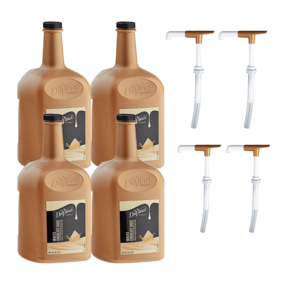 DaVinci Sauce Aromatisante Chocolat Blanc 128 fl. oz. avec Pompe Bonus